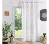 HomeMaison.com Tenda in Etamina - Tenda ricamata - Tenda oscurante - Tenda grigia - Tenda 140 x 240