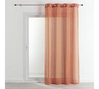 HomeMaison.com Tenda tradizionale in garza, effetto lino, 140 x 240 cm, colore: Terracotta