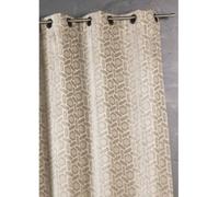 HomeMaison HM69402982 Tenda Jacquard Stampata Design Beige 140 x 260 cm