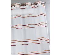 HomeMaison Tenda in Stamina Tessuta con Sottili Righe Orizzontali, Poliestere, Terra Cotta, 140 x 240 cm