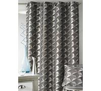 HomeMaison - Tenda in Tessuto Jacquard con Fantasie Geometriche, Blu, 140 x 260 cm