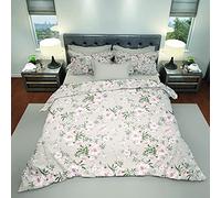 HOMEMANIA Completo Letto Cherry - Singolo - con Lenzuolo con Angoli, Lenzuolo, Federa - Multicolore in Cotone, 150 x 290 cm