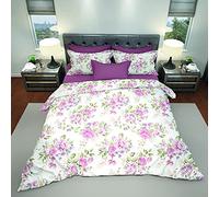 HOMEMANIA Completo Letto Rose - Singolo - con Lenzuolo con Angoli, Lenzuolo, Federa - Multicolore in Cotone, 150 x 290 cm