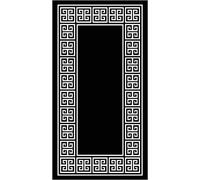 Homemania EXFAB247-60X100CM Tappeto Stampato Greece 5 Per Salotto, Sala, Camera Da Letto, Cameretta Stampa, Moderno, Nero, Bianco, in Poliestere, Cotone, 60x100 cm