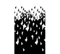 Homemania EXFAB60-60X100CM Tappeto Stampato Butterflies 1 Per Salotto, Sala, Camera Da Letto, Cameretta Stampa, Moderno, Bianco, Nero, in Poliestere, Cotone, 60x100 cm