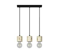 Homemania HOMBR_0175 Lampada a Sospensione Shape Base, Legno/Nero, 52 x 8 x 105 cm