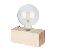 Homemania HOMBR_0192 Lampada da Tavolo Shape Base, Legno, 8 x 8 x 18 cm