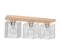 Homemania HOMBR_0223 Lampada a Soffitto Wood Box, Legno/Grigio, 21 x 13.5 x 55 cm