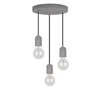 Homemania HOMBR_0359 Lampada a Sospensione Shape Base, Nero/Grigio, 32 x 32 x 100 cm