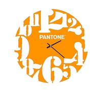 Homemania Pantone by PWATCH011033 Orologio Numbers, Metallo, Arancione/Bianco, 40 x 0.15 x 40 cm