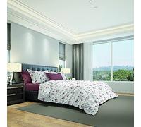 HOMEMANIA Parure Copripiumino Bouquet - Natura, Matrimoniale - con Copripiumino, Federa - per Letto - Multicolore in Cotone, 250 x 200 cm