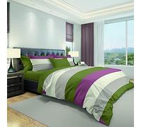 HOMEMANIA Parure Copripiumino Jude - Geometrico, Singolo - con Copripiumino, Federa - per Letto - Multicolore in Cotone, 150 x 200 cm