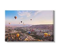 HOMEMANIA Quadro Balloon - Natura E Paesaggi - per Soggiorno, Camera - Multicolore in Poliestere, Legno, 45 x 3 x 70 cm