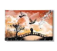 HOMEMANIA Quadro Bridge - Arte E Graffiti - per Soggiorno, Camera - Multicolore in Poliestere, Legno, 45 x 3 x 70 cm