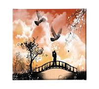 HOMEMANIA Quadro Bridge - Arte E Graffiti - per Soggiorno, Camera - Multicolore in Poliestere, Legno, 60 x 3 x 60 cm