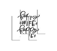 HOMEMANIA Quadro Cursive - 4 Pezzi - Citazione - da Soggiorno, Camera - Multicolore in MDF, 76 x 0,3 x 50 cm