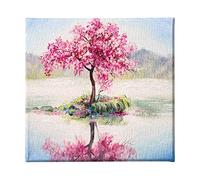 HOMEMANIA Quadro Tree - Natura E Paesaggi - per Soggiorno, Camera - Multicolore in Poliestere, Legno, 60 x 3 x 60 cm