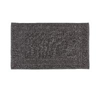 HOMEMANIA Tappeto Bagno Design - Tinta Unita - per Salotto, Bagno, Camera - Antracite in Cotone, 50 x 80 cm