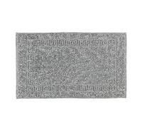 HOMEMANIA Tappeto Bagno Design2 - Tinta Unita - per Salotto, Bagno, Camera - Grigio in Cotone, 50 x 80 cm