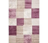 HOMEMANIA Tappeto Fatto A Macchina Florida 4 - Arredo - per Corridoio, Cucina, Camera, Salotto - Rosa in Polipropilene, 80 x 150 cm