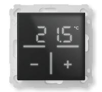 Homematic IP 161574A0 - Termostato da parete in vetro con sensore di CO2, per radiatori e riscaldamento a pavimento con app, Alexa, Google Assistant, risparmio energetico
