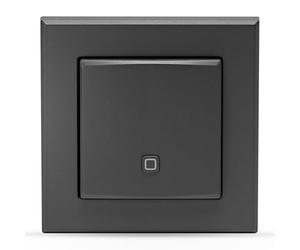 Homematic IP Smart Home Temperature and Humidity Sensor - Indoor, Digitally Controls Radiator / Underfloor Heating via App, Alexa, Google Assistant, Energy Saving, Anthracite, 160530A0