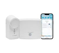 Homematic IP Starter Set Mini Accesso, Smart Home, serratura elettronica per porta, Smart Lock riarmabile senza conversione, controllabile tramite app, Alexa e Google Assistant, 161228A1