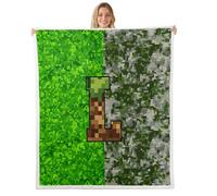 Homemissing Block Building Coperta Morbida 75x100cm | alfabeto L Coperta Stampata 8-bit Art Coperte Lavabile in Lavatri
