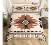 Homemissing Boho Set Copripiumino 260x220cm Design amérindien du sud-ouest Copripiumini Sud-ouest geometrique Copripiumone Morbido Decor occidentale Decor de chambre