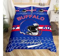 Homemissing Calcio Copripiumini Tutta la stagione Buffalo Set Copripiumino 230x220cm Città del calcio Bambini Giochi sportivi Decorazione della camera da letto traspirante morbido leggero
