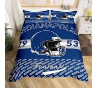 Homemissing Calcio Copripiumini Tutta la stagione Indianapolis Set Copripiumino 135x200cm Città del calcio Bambini Giochi sportivi Decorazione camera da letto traspirante morbido leggero