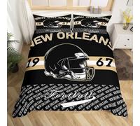 Homemissing Calcio Copripiumini Tutta la stagione New Orleans Set Copripiumino 260x220cm Città del calcio Bambini Giochi sportivi Decorazione della camera da letto traspirante morbido leggero