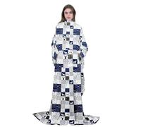 Homemissing Coperta in pile con maniche per donne corna di cervo caccia super morbida coperta con braccio 127 x 177,8 cm rustico cabina country plaid indossabile coperta calda accogliente pelosa