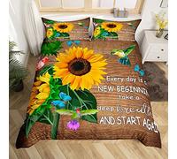 Homemissing Decorazione della camera da letto di stile della farfalla di girasole dei bambini dell'uccello tropicale Copripiumini dell' Set Copripiumino 135x200cm