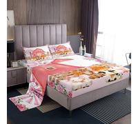 Homemissing Farm Animal Lenzuolo Cartoon Cow Set Lenzuola 150x200cm per ragazzi ragazze maiale carino Funny Country Theme Camera da letto Decor 4 pezzi Rustic Farmhouse