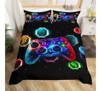 Homemissing Giocatore dei bambini, console di gioco Set Copripiumino 120x150cm ragazzi ragazze spazio universo giochi Copripiumone Morbido Gamepad adolescenti camera da letto decorazione