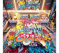 Homemissing Graffiti Modello Biancheria Da Letto Hippie Graffiti Per i Cultura di Strada Biancheria da Letto & Lino Doppio Camera Decorazione