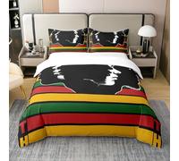 Homemissing Juneteenth - Set copripiumino per bambini, in cotone, per letto super king size, motivo afroamericano, per ragazzi, ragazze, adolescenti, decorazione per la camera da letto, set