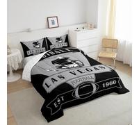 Homemissing Las Vegas Letto Trapuntato,Calcio Set Piumini 135x200cm,Città del calcio americano,Regali per i tifosi del calcio