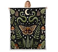 Homemissing Morte Moth Coperta 150x200cm Ragazzi Ragazze Gotico Coperta Morbida Morbido Serpenti Coperte Halloween Decorazioni Camera Da Letto Decorazione Microfibra