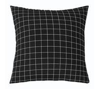 Homemissing nero Fodere per Cuscini Decorativi 1 Pcs 55x55cm | Gingham per Divano Sedia Cuscini Checkered Moderno Stile Plaid microfibra Fluffy Grid Checkered Copricuscini per divano