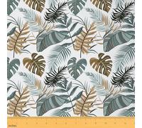 Homemissing Palm Leaf Botanical Pattern Tessuto 184x150cm Tropical Palm Tree Tessuti per sedie Rainforest Style impermeabile Decorazione all'aperto interna per progetti di cucitura fai da te