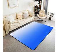 Homemissing Ragazzi Ragazze Ombre Deep Blu Tappeto Salotto 100x150cm Decor | astratto Pelo Lungo, Morbido, Antiscivolo, Moderno, Grande Gradation Tappeto da Interno Moderno Carpet for Home, Dining Room