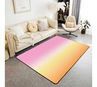 Homemissing Ragazzi Ragazze Rosa arancione Tappeti per Cucina 150x200cm | Gradient Decor per cucina e camera da letto Elegant Ombre Tappeto da Interno Colorato Soft Polyester Arcobaleno