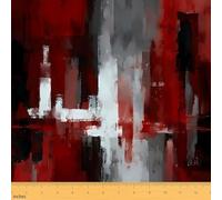 Homemissing Rust Red Tessuto 184x150cm Abstract Rust Art Tessuti Per Sedie Geometric Modern Chic Decorazione All ' Aperto Impermeabile Per Fai Da Te Progetti Di Cucitura