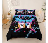 Homemissing Sei Sette 6 7 Set Copripiumino 260x220cm Baseball Giochi Copripiumini Per Ragazzi Ragazze Sei Sette Sprinkles Gelato Copripiumone Morbido 6 7 Decorazioni Di Festa Di Compleanno 3pcs