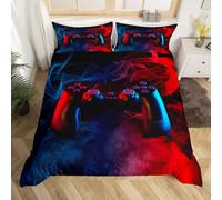 Homemissing Set copripiumino da gioco, set di biancheria da letto per ragazzi, per videogiochi e videogiochi, 1 copripiumino con 2 federe matrimoniali