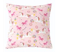Homemissing Set di 1 federa per cuscino a forma di ciambella, 60 x 60 cm, per bambini, ragazzi, ragazze, adolescenti, rosa, animali, unicorno, ciambella, cioccolato, per divano, letto, sedia
