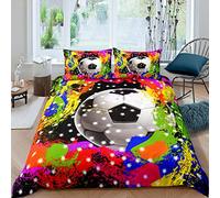 Homemissing Set di biancheria da letto, boho, hippie, cravatta, tinta unita, per calcio e calcio, con copripiumino e biancheria da letto singolo, 2 pezzi