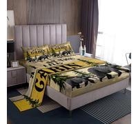Homemissing Set di biancheria da letto per letto singolo, motivo orso rustico, 3 pezzi, con tasche profonde da 40,6 cm, per bambini, ragazze, ragazzi, campagna, fattoria, animali selvatici, colore